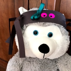 Paper Spider Hat - bear wearing hat