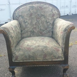 Identifying an Upholstered Chair - floral upholstered chair with wood trim