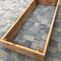 DIY Wooden Raised Garden Bed - finished raised bed framework
